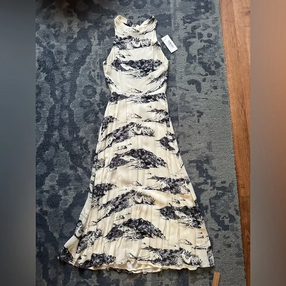 Reformation Navy and Cream Women's Dress, size 0. NWT - Picture 1 of 7